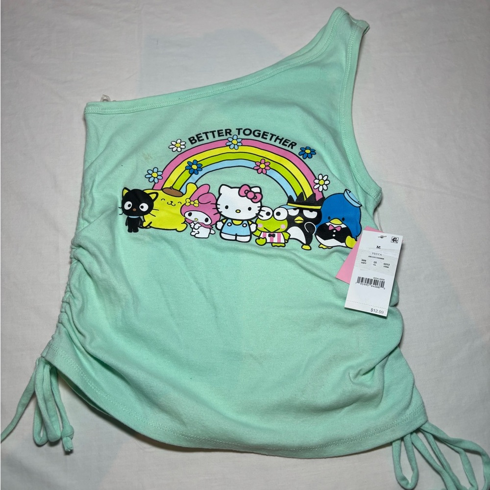 Hello Kitty Mint Green Tank Top with Characters